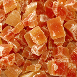 Photo of dried diced papaya