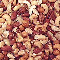 Photo of roasted and salted mixed nuts