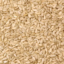 Photo of raw hulled sunflower seeds